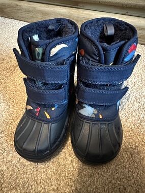 The Children's Place Navy Blue Kids' Rain & Snow Boots with Velcro Straps